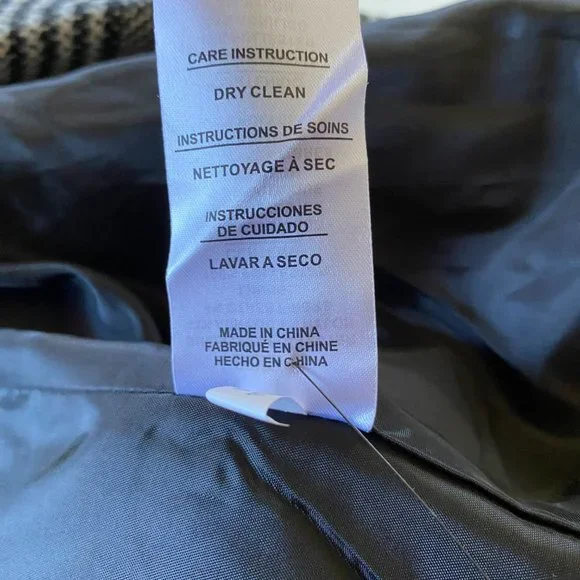 Kendall & Kylie Black & Brown Plaid Menswear-Inspired Winter Coat NWT MSRP $180 - Picture 15 of 16